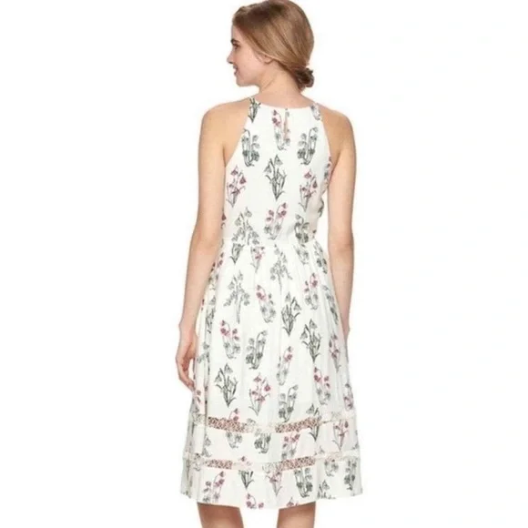 LC Lauren Conrad Disney Collection White Tea Floral Dress - Women’s Small - Picture 8 of 9